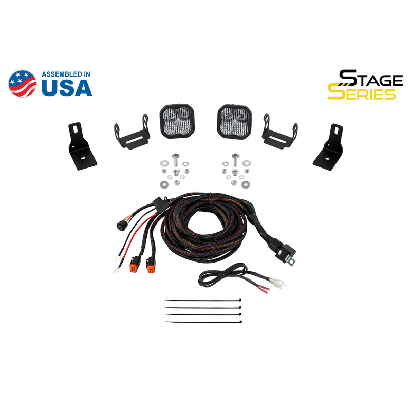  Diode Dynamics - Stage Series Ditch Light Kit for 2022+ Ford Maverick, C2 Pro Yellow Combo